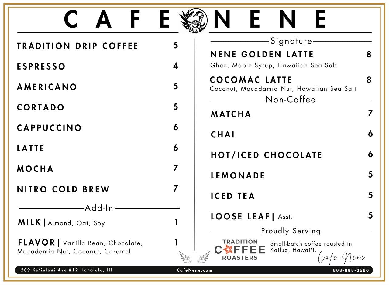 Drink Menu